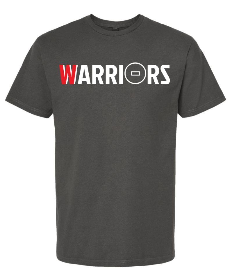 Warriors Tee-Charcoal