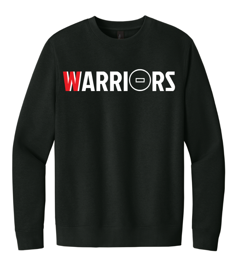 Warriors Crew Neck Sweatshirt- Black